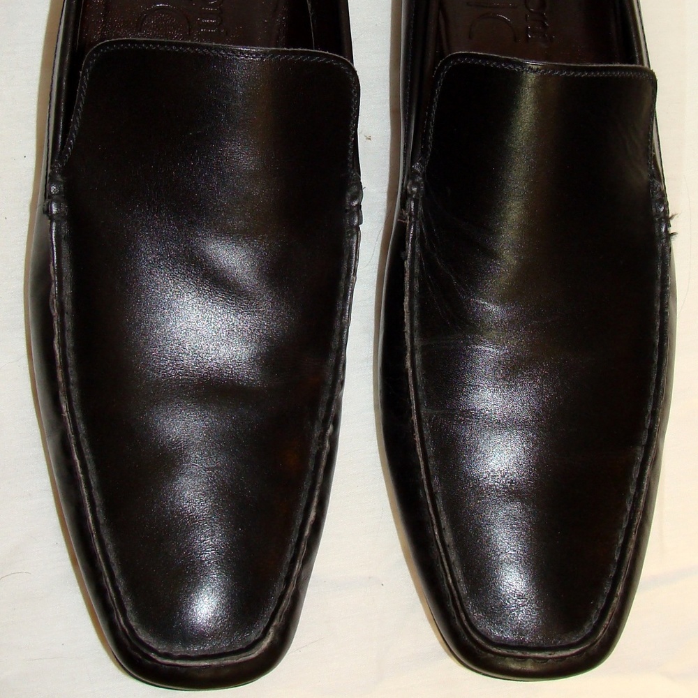 A.Testoni Basic Mens Black Loafers Shoes SZ 13M